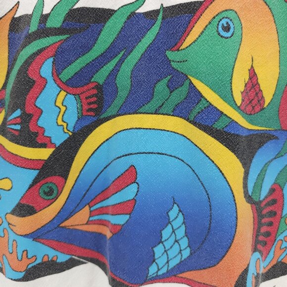 VINTAGE PEER WEAR Cancun Long Sleeve Pullover Graphic Crinkled Size XL - STAINS! - Picture 10 of 10